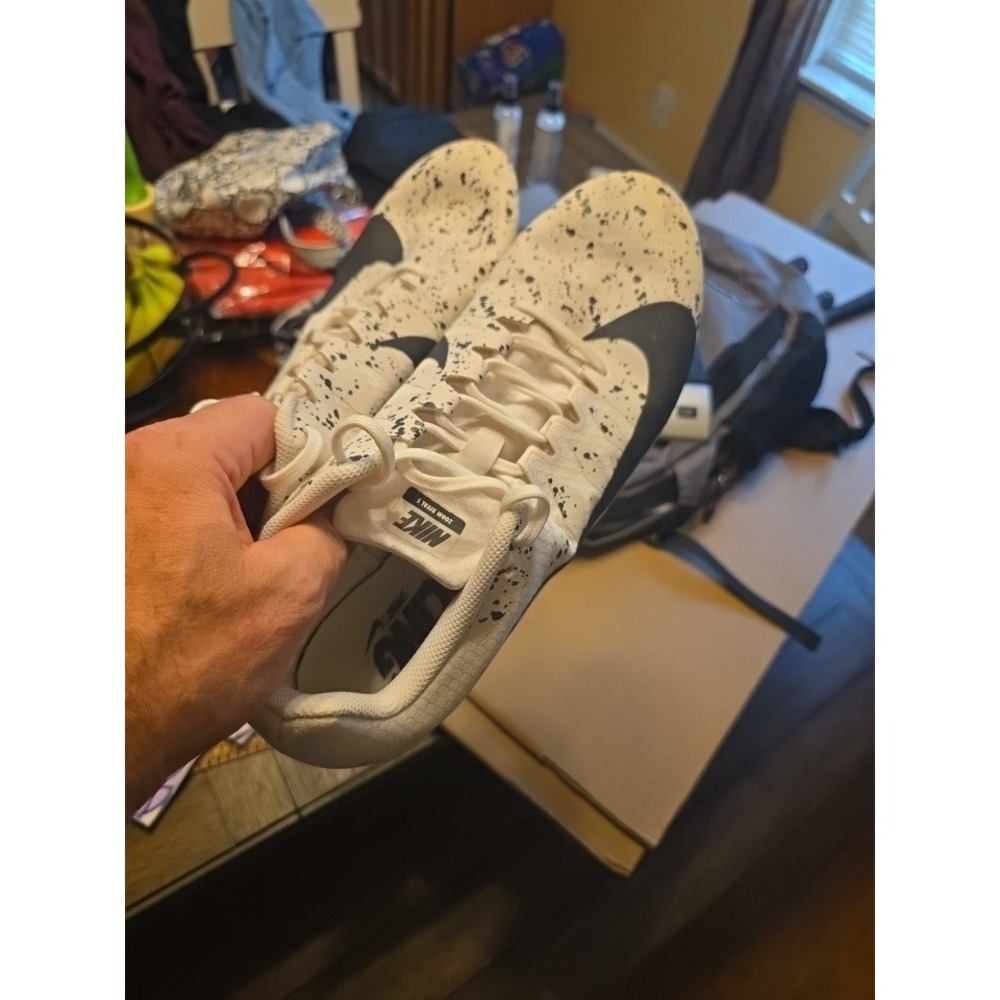 Nike Zoom Rival M 9 Track Spikes White Black Splatter 907564-002 Mens 11 - Picture 9 of 9